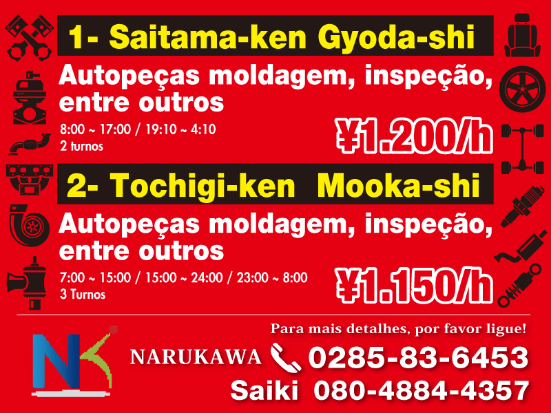 
Saitama-ken Gyoda-shi



Autopeças moldagem, inspeção, entre outros <br /><p id=